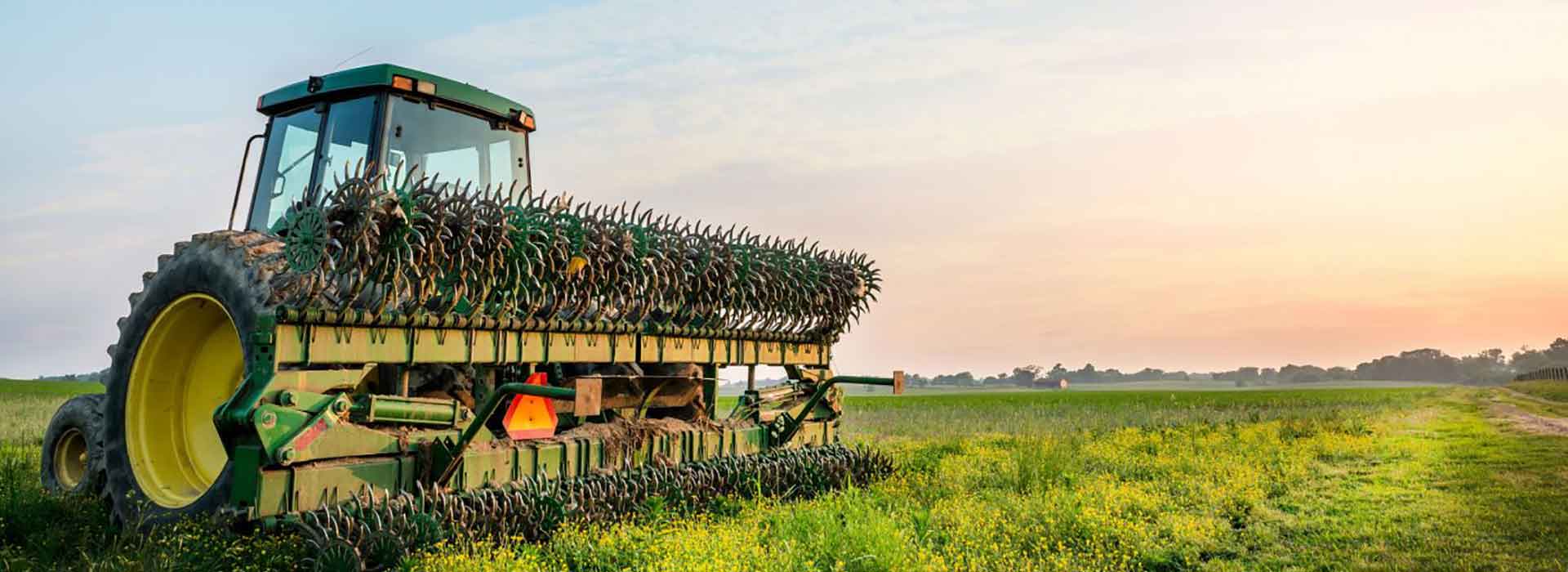 Farm Tractor in a Field