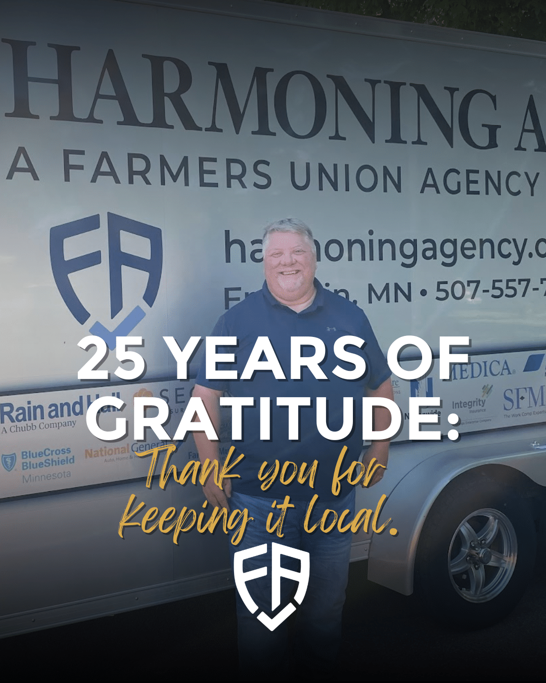 25 Years of Gratitude, Thank you for keeping it local.